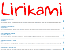 Tablet Screenshot of liriklagumuzika.com